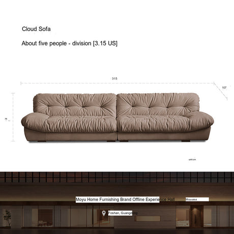MOYU Luminara Soft Retro Fabric Cloud Cushion from MOYU