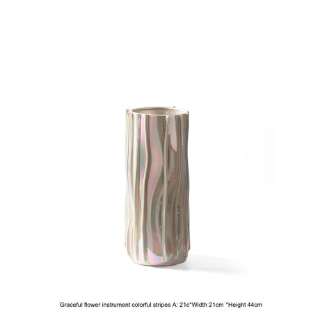 VAVINCI Isolde Striped Polkadot Handmade Ceramic Vase from VAVINCI