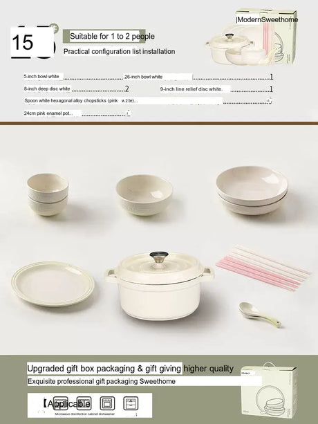 MH Zephyra Elegant Non-Stick Enamel Cast Iron Stew Pot from MH