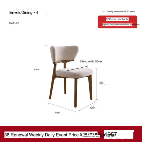QUANMU Santiago Elegant Rock Plate Compact Dining Table from QUANMU