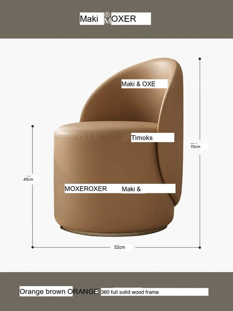 MOXER Santiago Elegant Beige Vintage Dressing Stool from MOXER