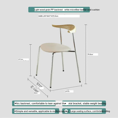 ABOUT WHITE Sapphira Elegant Retro Solid Wood Dining Chair from ABOUT WHITE
