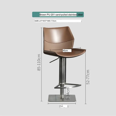 ABOUT WHITE Isadora Nordic Light Luxury High Stool from ABOUT WHITE