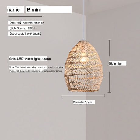 BOJI Takumi Elegant Bamboo Ceiling Lamp from BOJI