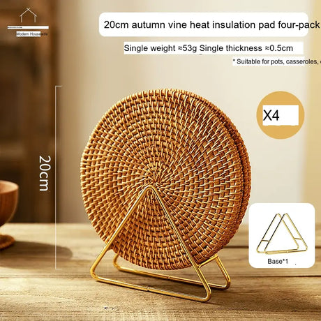 MH Isolde Premium Rattan Heat-Resistant Table Pad from MH