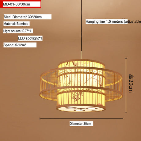 BOJI Elowen Traditional Woven Lights Ceiling Lamp from BOJI