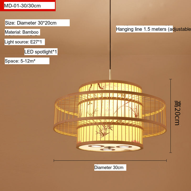 BOJI Elowen Traditional Woven Lights Ceiling Lamp from BOJI