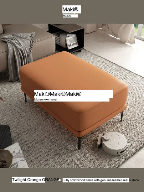 MOXER Juniper High-End Leather Footstool from MOXER