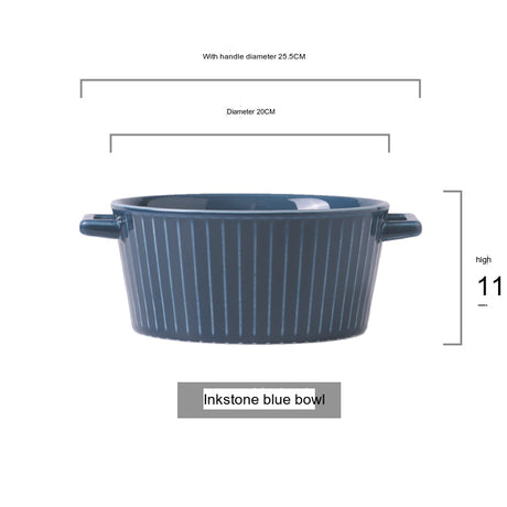 MOSE Striped Double-Ear Soup Bowl from MOSE