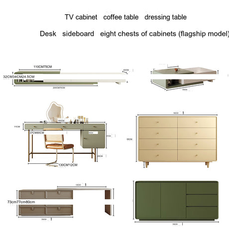 KOCU HOME Catania Rustic Retractable Solid Wood Table from KOCU HOME