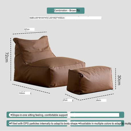 ABOUT WHITE Juniper Cozy Modern Bean Bag Lounge Chair from ABOUT WHITE