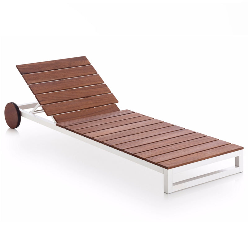 DIME GARDEN Elowen Anticorrosive Teak Outdoor Lounge Bed from DIME GARDEN
