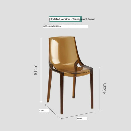 ABOUT WHITE Isadora Transparent Crystal Dining Chair - Nordic Acrylic Design from ABOUT WHITE