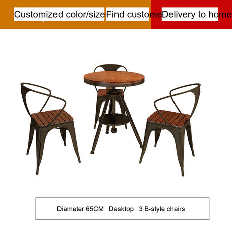 WEIMEI Marisol Vintage Adjustable Round Table & Chair Set from WEIMEI