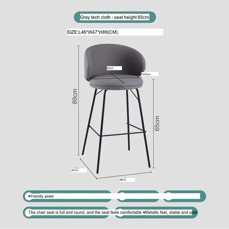 ABOUT WHITE Aisling Elegant High Stool Bar Chair from ABOUT WHITE