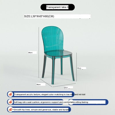 NIYE Isolde Modern Transparent Ghost Chair from NIYE