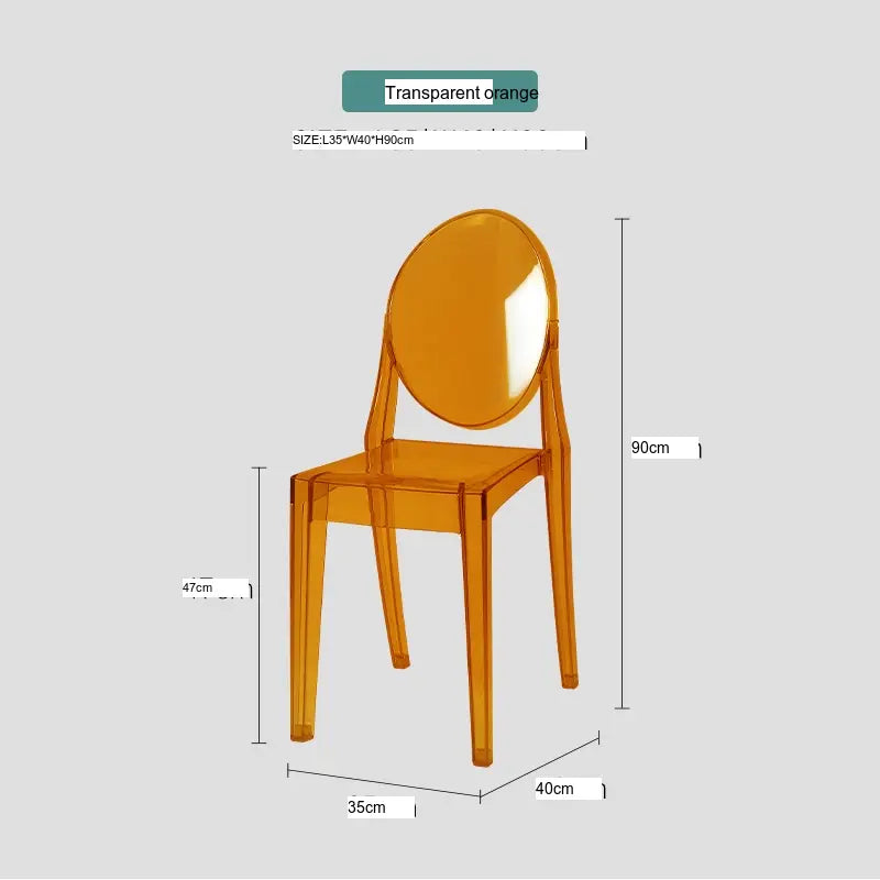 ABOUT WHITE Santiago Sleek Modern Transparent Dining Chair from ABOUT WHITE