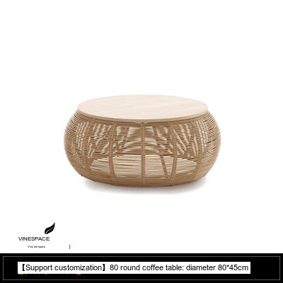 RATTAN SPACE Thibault Cozy Three-Piece Vine Chair Set from RATTAN SPACE