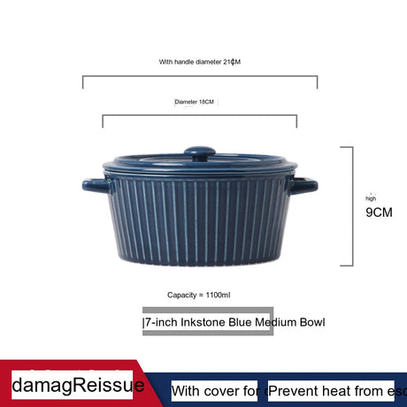 MOSE Striped Double-Ear Soup Bowl from MOSE
