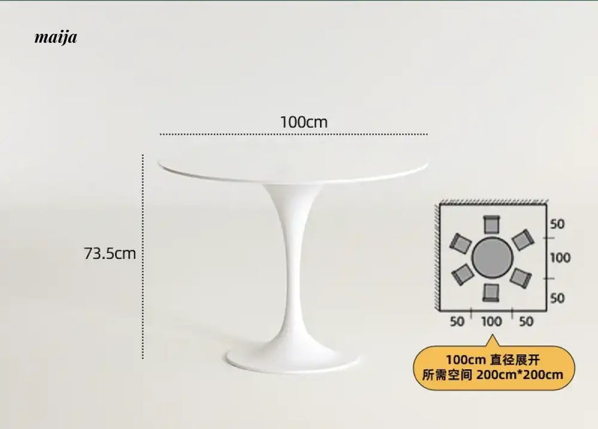 PUMPKIN BOX Round Tulip Dining Table from PUMPKIN BOX