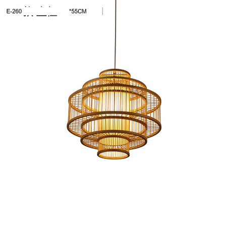 BOJI Haruki Elegant Wooden Bamboo Ceiling Lamp from BOJI