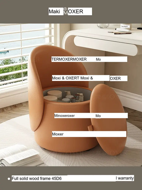 MOXER Aria Luxury Movable Makeup Stool from MOXER