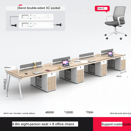 MUTINI Cortland Simple Modern Office Screen Desk Set from MUTINI