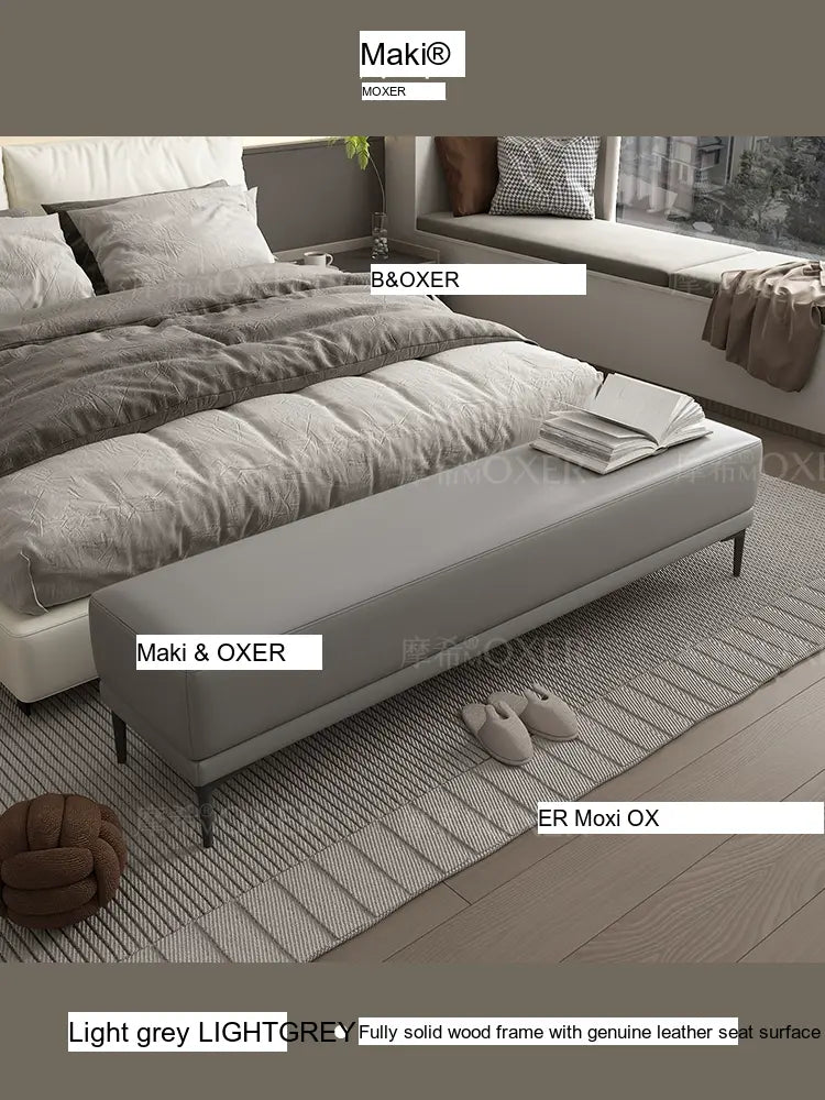MOXER Elowen Chic Leather Bedside Bench from MOXER