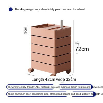 NIYE Isolde Sleek Acrylic Rotating Nightstand from NIYE