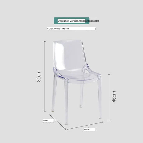 ABOUT WHITE Isadora Transparent Crystal Dining Chair - Nordic Acrylic Design from ABOUT WHITE