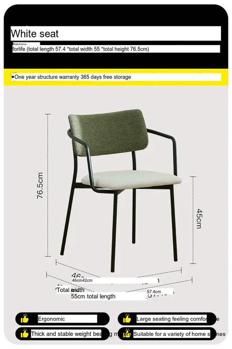 ABOUT WHITE Iskandar Elegant Light Luxury Dining Chair from ABOUT WHITE