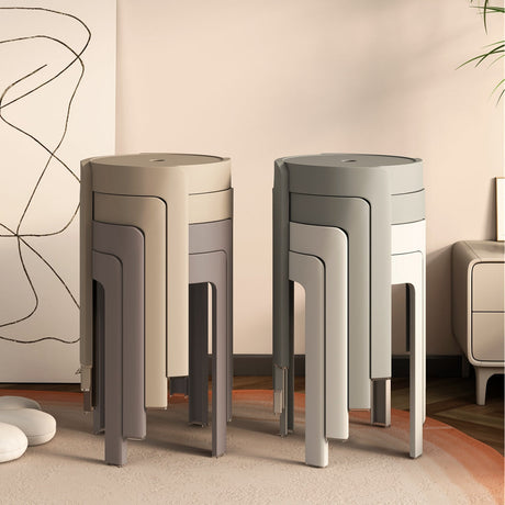 A&D Marisol Stylish Stackable Round Stool from A&D