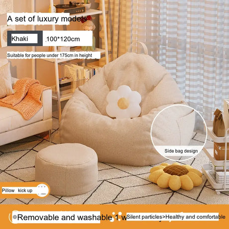 LEDONG Kintaro Plush Versatile Bean Bag Chair from LEDONG