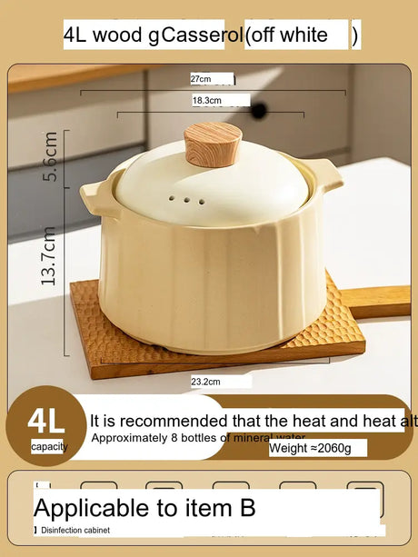 MH Sanzhi High-Temperature Ceramic Casserole Pot from MH