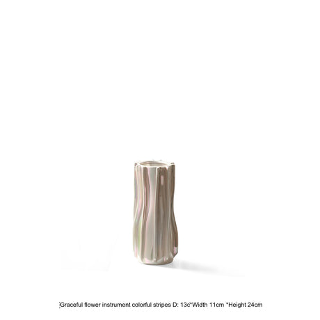 VAVINCI Isolde Striped Polkadot Handmade Ceramic Vase from VAVINCI