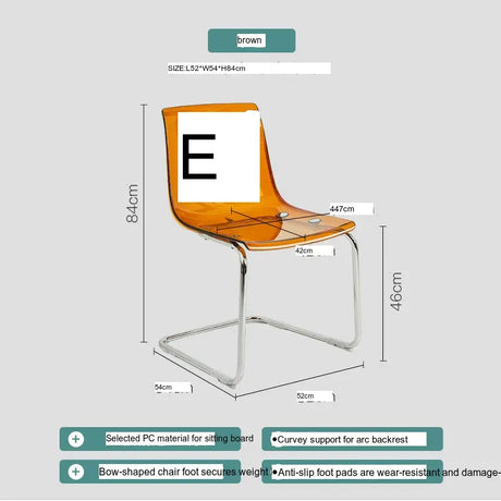ABOUT WHITE Isolde Elegant Transparent Acrylic Dining Chair from ABOUT WHITE