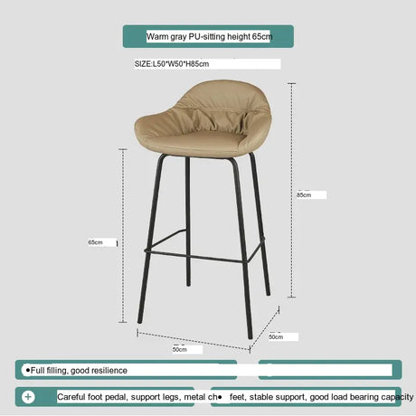 ABOUT WHITE Serephina Stylish Minimalist Bar Chair from ABOUT WHITE