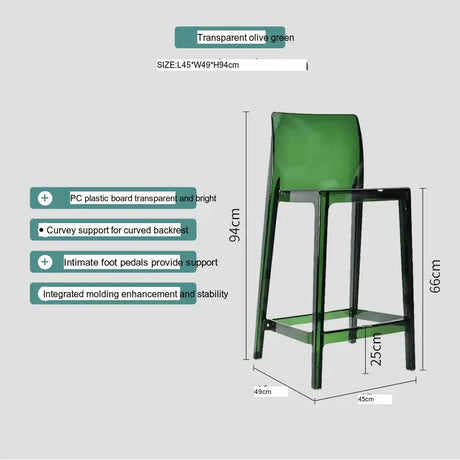 ABOUT WHITE Callidora Elegant Luxury Transparent Bar Chair from ABOUT WHITE