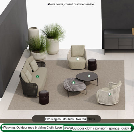 DIME GARDEN Lisandra Stylish Rattan Outdoor Sofa from DIME GARDEN