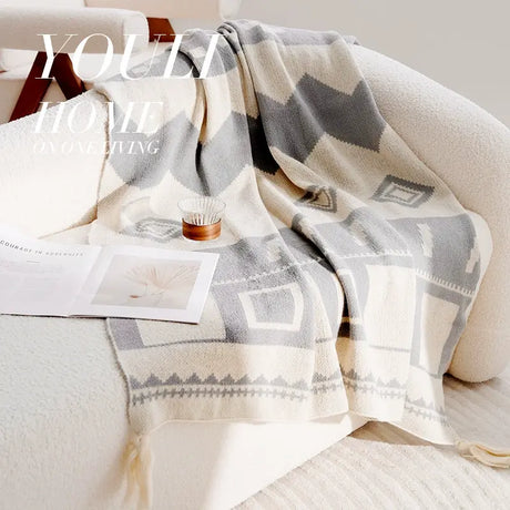 YOULI Genevieve Soft Cozy Knitted Blanket from YOULI