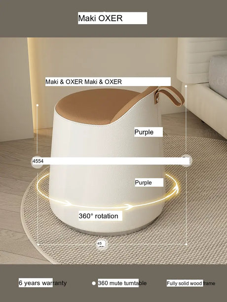 MOXER Ikebana Elegant Cream Makeup Stool from MOXER