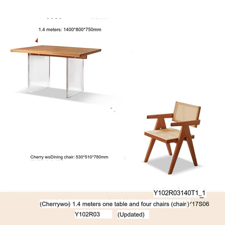 GENJI Haruto Elegant Cherrywood Dining Table from GENJI