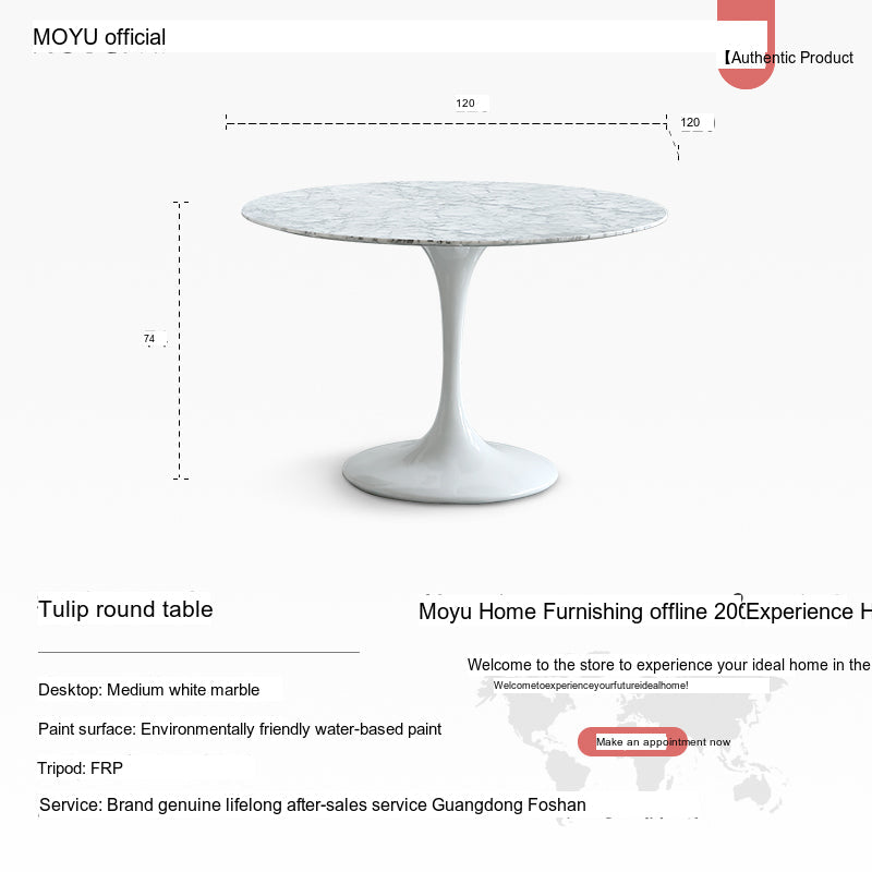 MOYU Aria Elegant Modern Dining Table from MOYU