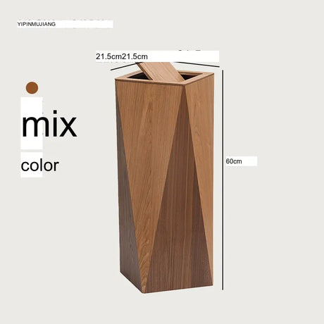 FIRST CLASS CARPENTER Ylva Elegant Rustic Design Garbage Can from FIRST CLASS CARPENTER