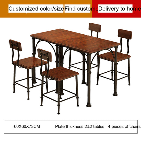 WEIMEI Ainsworth Rustic Industrial Design Table & Chair Set from WEIMEI