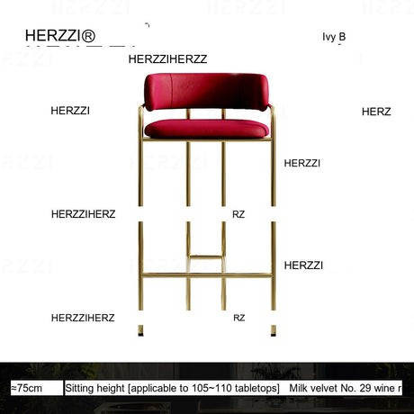 HERZZI Santiago Opulent Gold Luxury Bar Chair from HERZZI