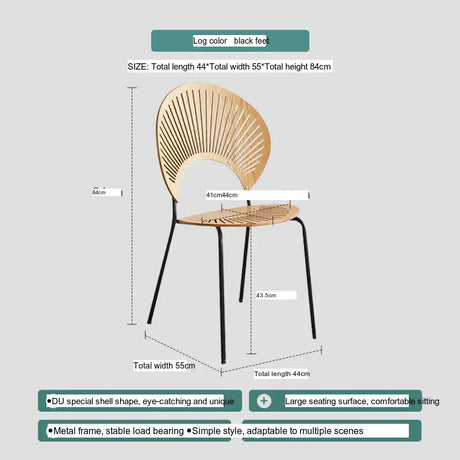 ABOUT WHITE Elowen Sleek Retro Dining Chair from ABOUT WHITE