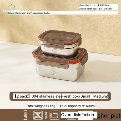 MH Carlotta Stainless Steel Sealing Bento Box from MH