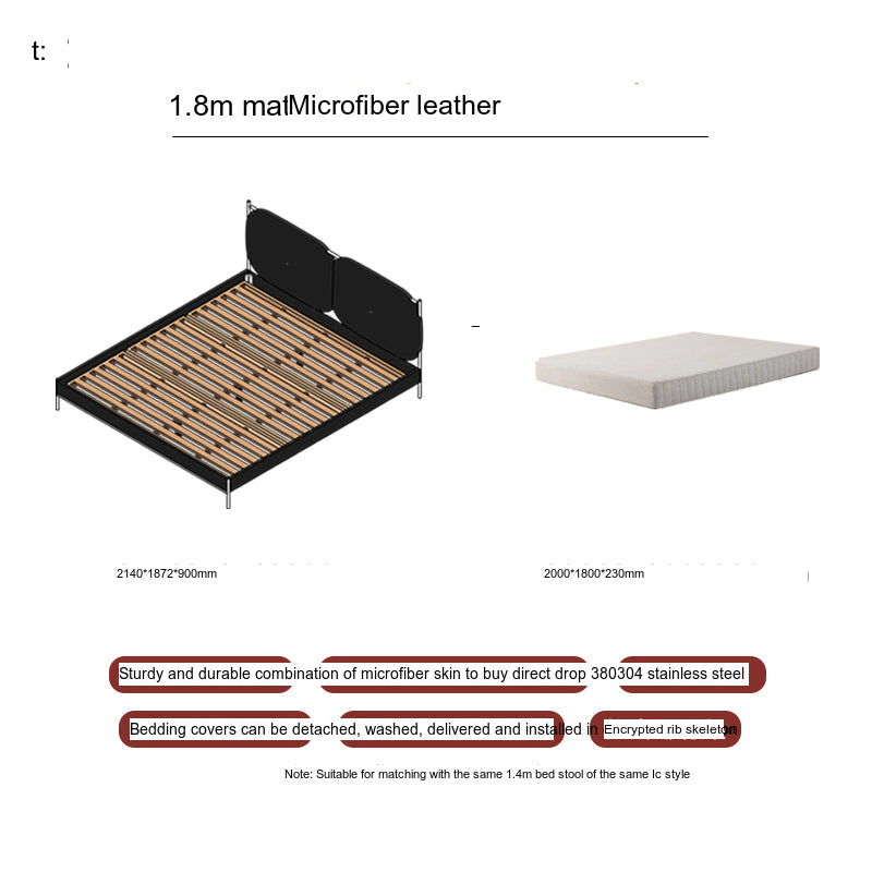 TELLS Amara Luxurious Modern Leather Bed from TELLS