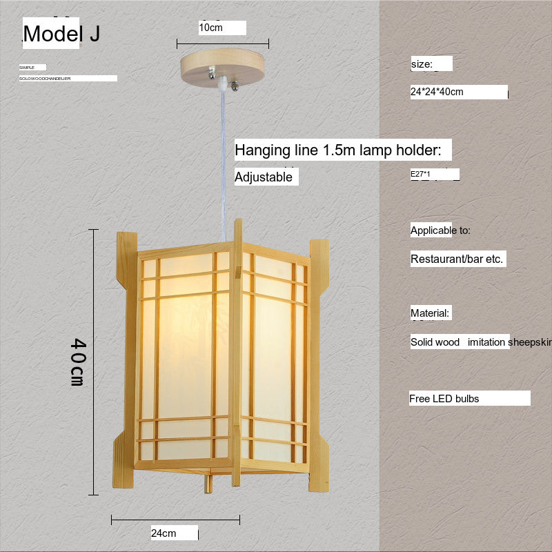 BOJI Kaori Elegant Wooden Japanese Ceiling Lamp - Outdoor Gazebo Light from BOJI